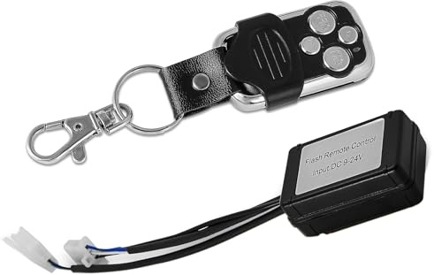 AUXTINGS Interrupteur de lumière stroboscopique,barre lumineuse LED interrupteur de commande à distance, kit de câblage stroboscopique marche/arrêt à distance pour camions voitures véhicules motos