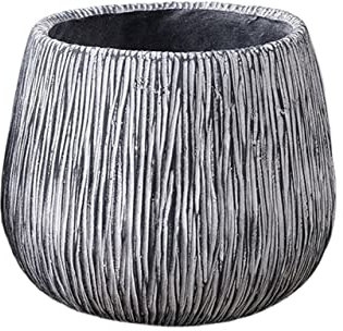 Macetas de barro para plantas Maceta grande for flores de suelo a techo for sala de estar, maceta de cemento adecuada for maceta de orquídeas Ficus con orificios de drenaje Macetas para plantas(X-Larg
