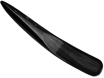 FOMIYES Akupunktur Massagestab aus Schwarzem Horn Gua Sha für Gesichtsmassagegerät Roller Angenehm zu Massieren Vielseitig für Hautpflege