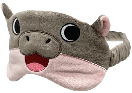 Mysig tupplur – plysch – hippo-ögonskydd, tecknade djur sömnskylt | bedårande flodhäst – ögonskugga, hoppande gris Thailand flodhästar plysch ögonmask