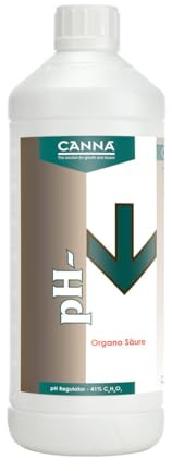 Canna pH- Organo Säure 1 L – Zitronensäure zur pH-Wert-Senkung – Natürlicher pH-Regulator für Hydroponik, Grow & Garten – pH Minus Flüssigkeit für Nährstofflösungen