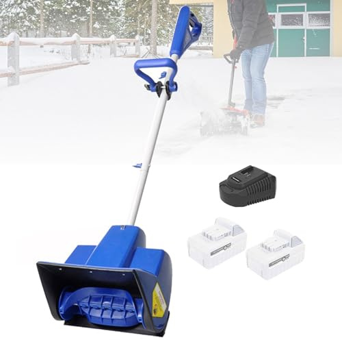 Pelle à neige électrique sans fil avec manche télescopique et batterie amovible pour déneigement extérieur