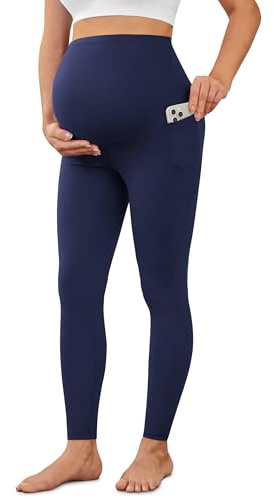 VALANDY Creamlush High Waist Over Bump Maternity Leggings with Pockets