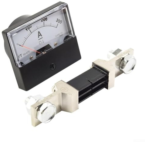 Amperometro analogico DC con Shunt DH-670 0-200A 300A 75mV Misuratore per misurazione e monitoraggio della corrente elettrica (300)