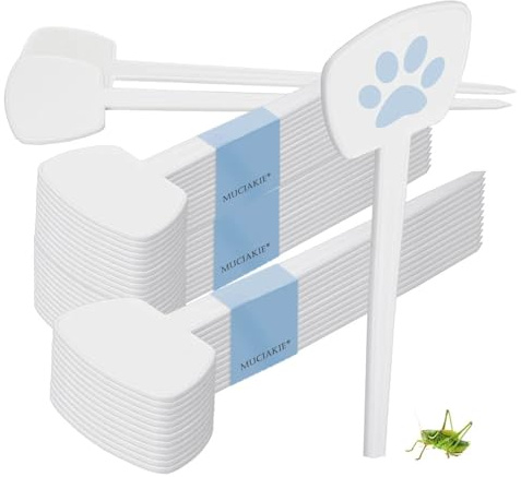 Växtskyltar 19,5 cm T-formade växtetiketter, vattentäta, skrivbara, tjockt PP-material (100 st)