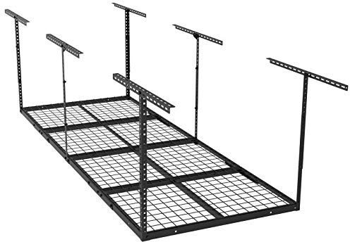 Ergosolid SG38 - Soporte de Techo, estantería de Almacenamiento, 244 x 91 cm, Bandeja de Techo de 250 kg, Negro