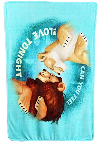 NORTHWEST Lion King Micro Raschel Throw Blanket, 46 x 60, Feel The Love