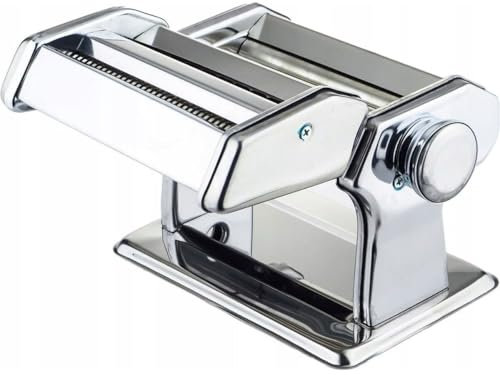 Maestro MR-1679R Máquina para Hacer Pasta Fresca Manual, Cortar Pasta, Acero Inoxidable, 8 Ajustes de Grosor, Pasta Maker, Accesorio para Raviolis, Fácil Manejo Para Casa, Lasaña, Espaguetis, Fideos