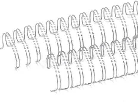 Craftelier - 2er-Set Doppelring-Spiralbinder für Alben, Notizbücher, Kalender oder Kalender | Ideal für Scrapbooking- und Bastelprojekte | Ø 2,54 cm (1) - Farbe Silber