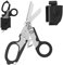 Trauma Schere Emergency Shears mit Strap Cutter und Glass Breaker Faltbare Scherenzange aus Edelstahl, Outdoor Camping Rescue Scissors Tools