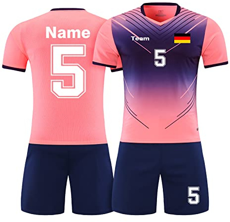 LAIFU Personalisierte Trikots Kinder Mädchen Herren Trikot mit Eigenem Namen Fußballtrikot Personalisiert