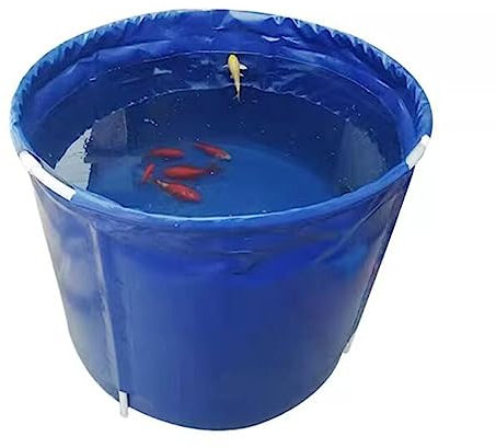 Una Piscina Circular En El Suelo, Piscina Del Acuario Piscina Infantil Plegable Lona De PVC Con Marco De Acero Y Válvula De Drenaje Para Colectores De Cubos De Lluvia ( Color : Azul , Tamaño : 0.8x0.6