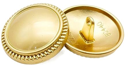 Knappar böjd guldknapp rund trenchcoat knappar, färg 2, 23 mm (6 delar)
