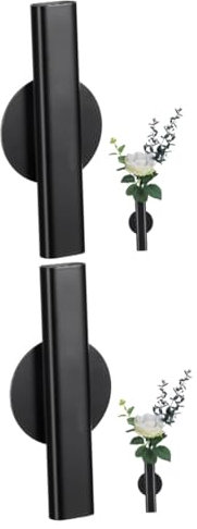 CIYODO 2stücke Blumenröhre Wandmontage Wandvase Für Trockenblumen Nordische Wanddeko Praktische Blumenvase Für Wohnräume Küche Schlafzimmer Einfache Installation Klassisches Design