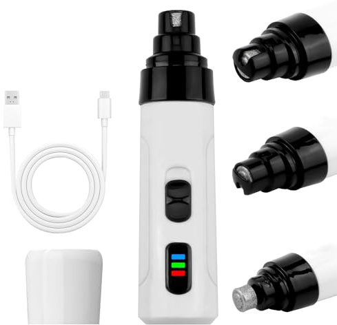 teashow Silent Dog Nail Grinder,Electric Pet Nail Trimmer Silent Groom Pro