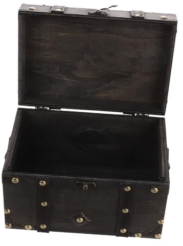 BESPORTBLE Holzschachtel Mit Schloss Aufbewahrungsbox Aus Holz Mit Deckel Schmuck-organizer Bonbonbox Aus Holz Schatztruhe Für Schmuck Und Münzen