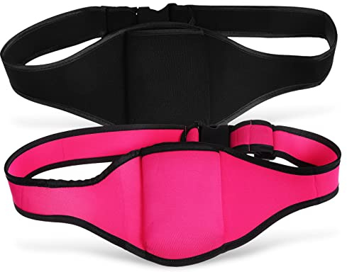 Garneck 2 Stück Mikrofon Hüfttasche Aus Neopren Mit Verstellbarem Gurt Kabelloser Mikrofon Gürtelhalter in Schwarz Und Rosarot Für Fitness Yoga Und Laufmikrofon Aufbewahrung