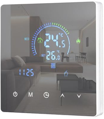 Intelligent Thermostat, WiFi Smart Thermostat, Programmable Touch Button LCD Screen Suitable for Water Heating Systems Smart Home System Applicable With App Control (2)