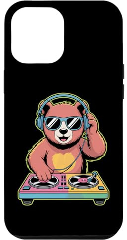 DJ Animal Ours Tourne Disque Mélodie Coque pour iPhone 12 Pro Max