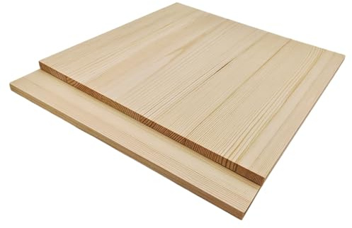 2 st obehandlade träblock för hantverk, 30 x 30 x 1 cm tomma trärutor tallträskivor för träsnidning, gör-det-själv-underlägg, målning och bränning