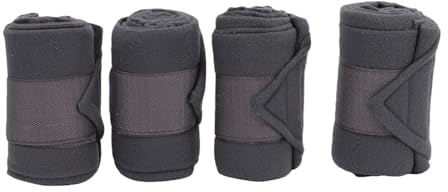 Alomejor Bende per Gambe per Cavallo, Fasce per Gambe in Pile per Cavallo 4 Pezzi con Chiusura Elastica Regolabile, Supporto Morbido per Allenamento al Salto, Guida Stabile e Uso Equestre Quotidiano