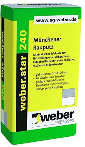 weber.star 240 3mm Korn 25kg mineralischer Edelputz Münchener Rauputz