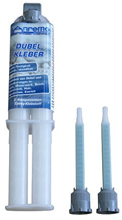 10x Sanremo DÜBEL KLEBER 25ml + 20 Mischdüsen Epoxidharz Kleber 15 Minuten Epoxy