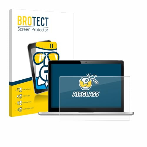 BROTECT Schutzglas für Displays 15.6 (39.6 cm) [345x194 mm, 16:9] | Transparenter Displayschutz Made in Germany Notebooks Schutzfolie Panzer Folie Glas 9H Einfache Montage Clear