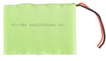 Batterie rechargeable 6 V 2200 mAh Ni-Mh 5 piles AA 80 x 60 x 18 mm régénérable haute qualité