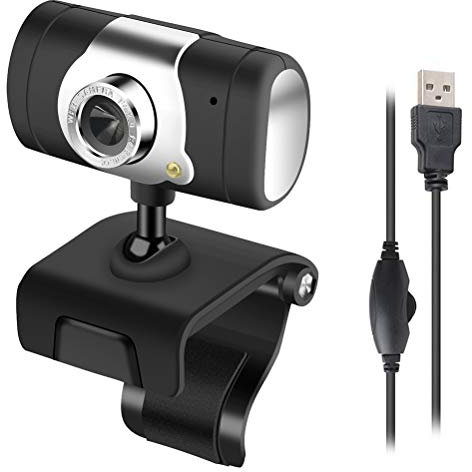KUANDARMX HD Webcam per PC con Microfono Full HD 480P Webcam USB per PC Fisso,Laptop y Mac,USB 2.0 Videocamera per Videochiamate, Studio, Conferenza, Gioca a Giochi e Lavoro a Casa Compatibile