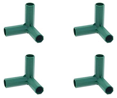 Oriental riverkit Verbindungsstücke Für Gewächshausrahmen 4 Stück Eckverbinder Für Gartenrahmen, 3-, 4-, 5-Wege-Rohrverbindung Aus PVC (A)