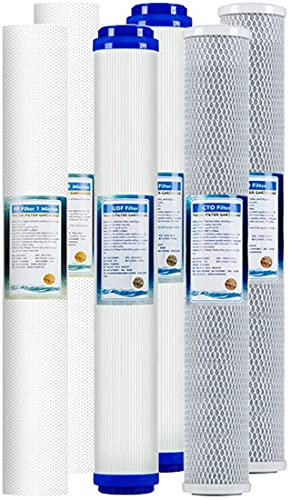Cartuchos De Filtro 6 Piezas Filtro Repuesto 20 Agua Cartucho Carbón Activado Para Sistemas Ósmosis Inversa 5 Etapas