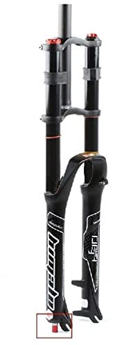 WZFANJIJ Fahrrad Federgabel für Mountainbike Air Double Shoulder Downhill Abseilen Stoßdämpfer Straight Tube Ultralight Fahrrad Stoßdämpfer Zugstufeneinstellung,Black-27.5inches