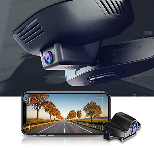 FITCAMX Dashcam Auto Vorne Hinten Passend für Volvo Polestar 2 2021 2022 2023 2024 2025 2026 2027, OEM 4K 2160P+1080P Dashcam WiFi, Night Vision, Loop-Aufnahme, G-Sensor, WDR Auto Camera, 128GB Karte