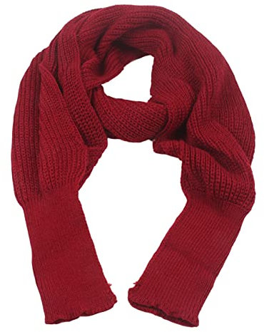 Haloppe Damen Schal Trendy Keep Warm Nackenschutz Damen Schal Weinrot One Size