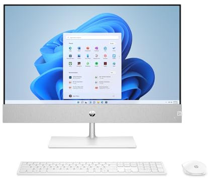 HP Pavilion All in One PC | 23,8 Zoll IPS FHD Display | Intel Core i7-13700T | 16 GB DDR4 RAM | 1 TB SSD | Intel UHD Grafik 770 | FHD TNR 5MP IR Kamera | Windows 11 Home | QWERTZ Tastatur | Weiß