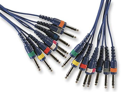Jack Loom Lot de 1 câble audio et vidéo 8 voies 1,5 m