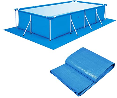 ZAYMDO Tappetini per Piscina Fuori Terra, Panno di Terra per Piscina Rettangolare Pieghevole Impermeabile, Protezione del Pavimento della Piscina per Piscina Fuori Terra (250 * 340cm)