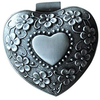 Toddmomy Herzförmige Antike Schmuckbox Aus Metall Mit Blumenmuster Ringaufbewahrung Für Schmuck Eleganter Aufbewahrungsbehälter Für Ringe Und Accessoires Für Und Dekoration