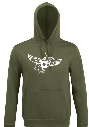 shirt84 Tasse à vin chaud avec ailes d'ange à capuche pour homme, army, XS