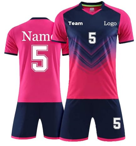 HGWOPGASD Benutzerdefiniert Trikot T-Shirt und Shorts 2 Teiliges Set Fußballtrikot Adult Kinder Personalisierte Fußballtrikots B01 S