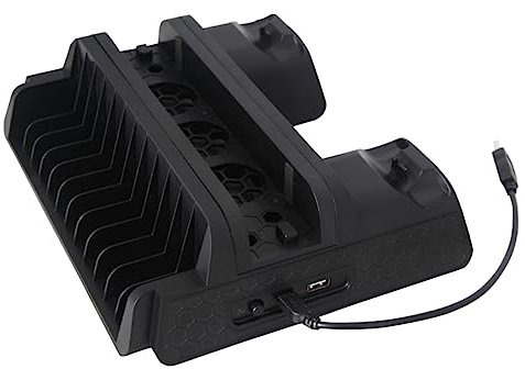 DOITOOL Multi-function Cooling Fan Charging Dock Vertical Stand for 2 Charger Ports Game Controller Holder