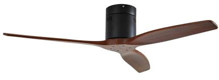 Lucande Deckenventilator leise ohne Beleuchtung mit Fernbedienung (Ø 132 cm), Ventilator Holz bis 15 m² Sommerbetrieb und Winterbetrieb Wohnzimmer