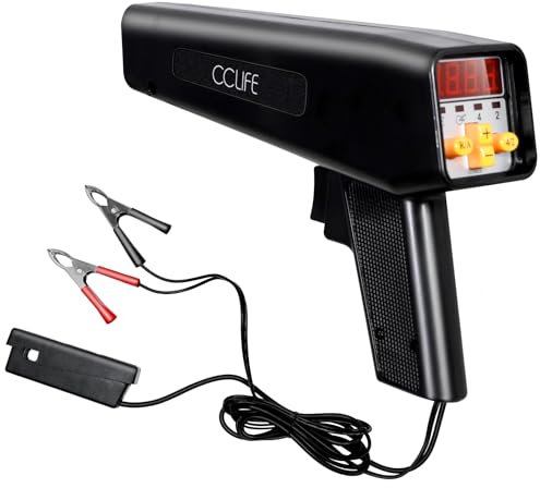CCLIFE Lampe stroboscopique 10-16V 10W Pistolet d'Allumage pistolet de synchronisation inductive pour moteur à essence outil automobile pour voiture moto