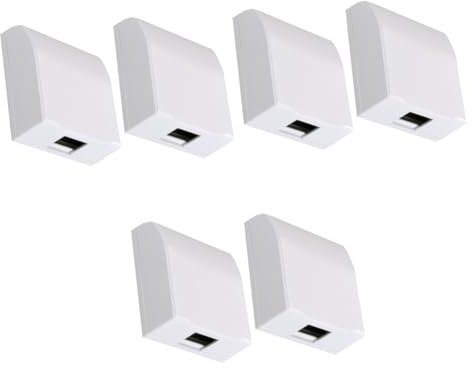 HOMSFOU 6 Stück 86 Steckdosenabdeckungen Außensteckdose Leichte Abdeckung Horizontale Auslassabdeckung Abdeckung Für Außenstecker Wasserdichte Steckdose Steckdosenschutz Wandplatte Weiß