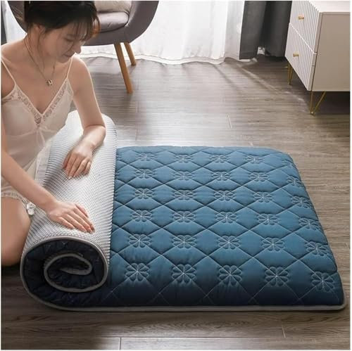 Japanische Bodenmatratze Tatami-Futon-Matratze Faltbare Tragbare Rollmatratze Schlafmatratzen Für Zuhause Wohnheim Für Alle Jahreszeiten Flauschige Bettmatratze(1,150 * 200cm)