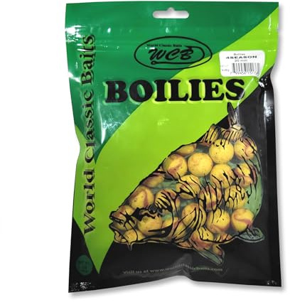 WCB Carp Baits High Protein Boilies 20 mm 1 lb Bag - Carp Bait - Ideal for Carp Fishing (Flavor: 4Season)