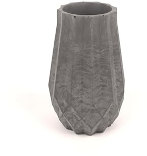 Handworkz | Aargu - Vase aus Beton | wasserdicht | für frische Blumen oder Trockenblumen nutzbar | dekorativ & hochwertig | Handarbeit - Made in Germany (Anthrazit)