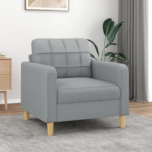 Xichuzi Sofasessel Hellgrau 60 cm Stoff, Relaxsessel, Fernsehsessel, Kinosessel, Gaming Couch - 359075