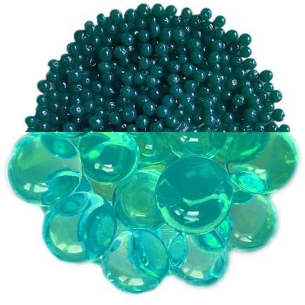 trendfinding 100 g de granulés décoratifs stockant l'eau, vert océan, taille des grains 5-6 mm, décoration pour fleurs et plantes, 10 litres très économique, polyvalent